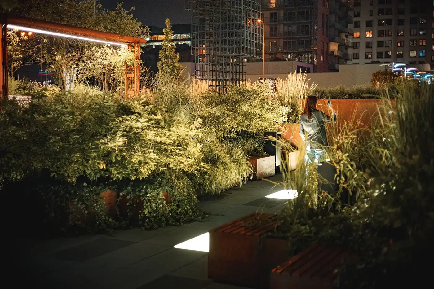 Zielone tereny w Browarach Warszawskich